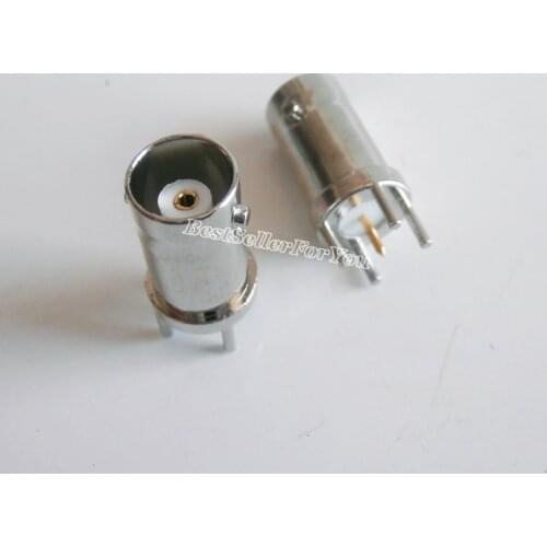 10Pcs RF Connector BNC Jack Female Straight Thru Hole Vertical PCB Mount Coaxial Connector