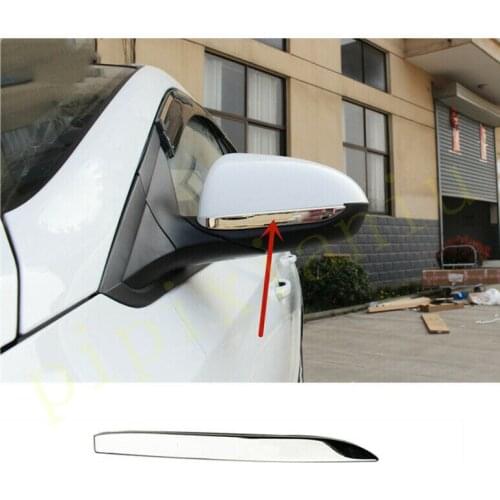 2PCS Chrome Steel exterior rear view mirror strip cover For Hyundai Accent 2018-2020 car accessories