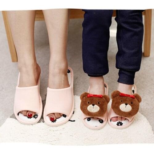 2019 New Summer Children Cloth Slippers Waterproof Non-slip Home Breathable Slippers Kid Baby Girls Boys Cartoon Bear Soft Shoes
