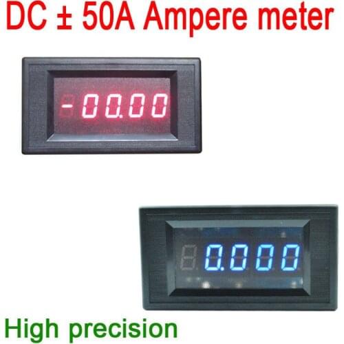 4 1/2 DC +-50A Digital LED Ammeter/amp Meter Monitor battery Charge Discharge for Solar charging Detection