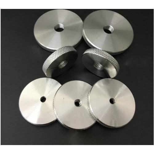 4pcs M3 M4 M5 pass through hole nuts stainless steel flat head hand twist nut