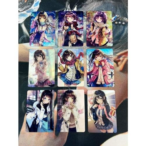 9pcs/set ACG Girl Series Winter Girll Sexy Girls Hobby Collectibles Game Anime Collection Cards