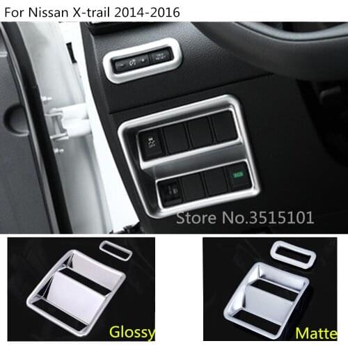 Car Stick Styling Cover Front Head Fog Light Switch Trim Frame Lamp Hood 2pcs For Nissan X-Trail Xtrail T32/Rogue 2014 2015 2016