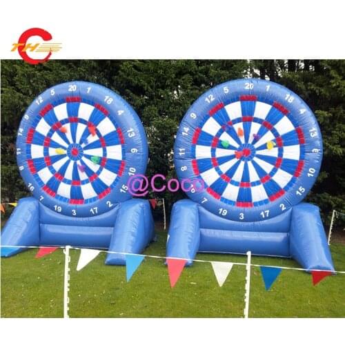 Free shipping to door!3m 10ft high giant inflatable soccer foot dart board,kids N adults throw dart inflatable sport games