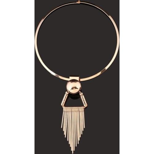 Big Fashion Girls Metal Necklace Collar Silver Plated and Gold Color Costume Maxi Statement Pendant Necklaces