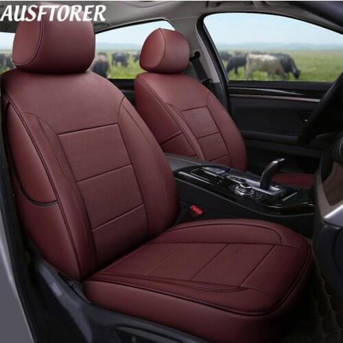 AUSFTORER Custom Automobiles Leather Seat Cover for Acura MDX Car Seat Covers Cowhide 3 Rows 7 Seats Cushion Supports 24PCS/Sets