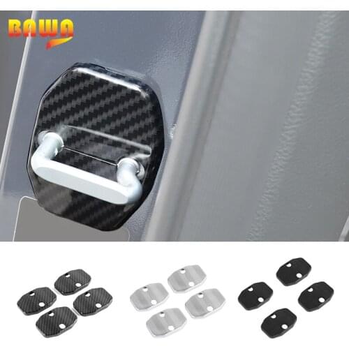 BAWA Car Door Lock Buckle Decoration Cover Protection Stickers For Dodge RAM 2010 2011 2012 2013 2014 2015 2016 2017 2020 2021