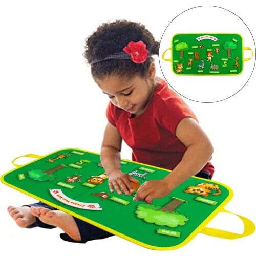 Animals Travel Felt Board Story Set for Kids Felt Learning Teaching Activity Board Early Learning Play Kit Gifts Home Supplies