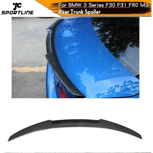 For BMW F30 F35 Base Sedan M Sport F80 M3 2014 - 2018 Carbon Fiber Rear Trunk Spoiler Boot Wing Lip