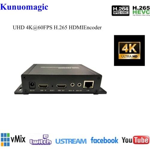 H.265 HEVC 4K 60fps Video Live SMPTE HDR HDMI-Compatible Encoder RTMPS RTSP SRT UDP Protocol over Network IP Transfer Streamer