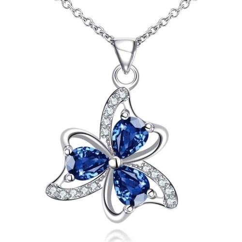 Hot sell Fashion Design silver plated necklace Insets Clover flower maxi necklace collier plastron femme