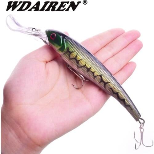 1Pcs Big Minnow Fishing Lure Sinking Wobblers bait Tackle 16cm 28g Laser Artificial Hard Bait carp Bass lures Isca Crankbait