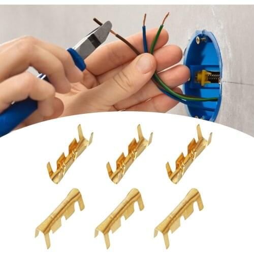 100pcs Connector Terminals U-shaped Docking Connector Line Pressing Button Quick Electrical Crimp Terminal Wire Connectors