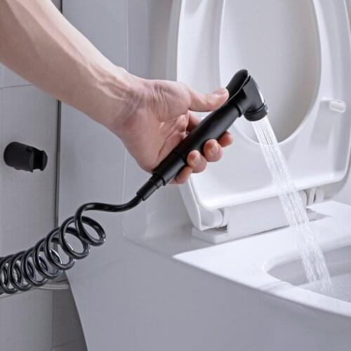 Brass Portable Bidet Sprayer Set Handheld Toilet Bidets Retractable Spring Hose Adapter Wall Mounting Anal Cleaning Bidet Shower