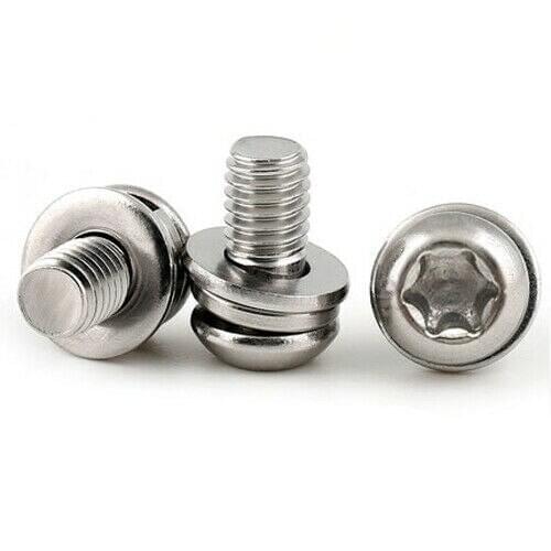 M3 M4 Stainless Steel Combination Screw Torx T&TX Round Head Plum Blossom Bolts 6mm-40mm
