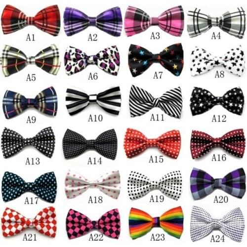 Fashion Print Polyester Bow Tie Grid Men And Women General Party Neckties Butterfly Bowtie, 500pcs