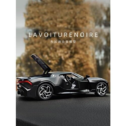 New 1:32 Bugatti Lavoiturenoire Alloy Car Model Sports Car Metal Toy Car Ornaments Collection Simulation Pull Back Car Boy Gift