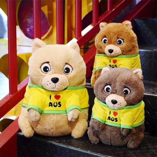 2018 New Stuffed animal Doll Wearing T-shirt Australian wombat Soft Toy children Good companion Doll room decoration Toy
