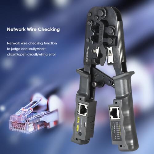 2 In 1 Multitool Wire Crimp Crimping Tool Testing Pliers Stripper RJ11 RJ12 RJ45 Cable Crimper Cutter Tester Metalworking Ganzo