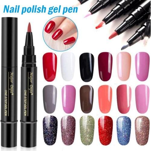 One Step Nail Polish Pen Nail Polish Pen 5ML Soak Off LED Nail Varnish Nail Art Tools for Women Girls SK88