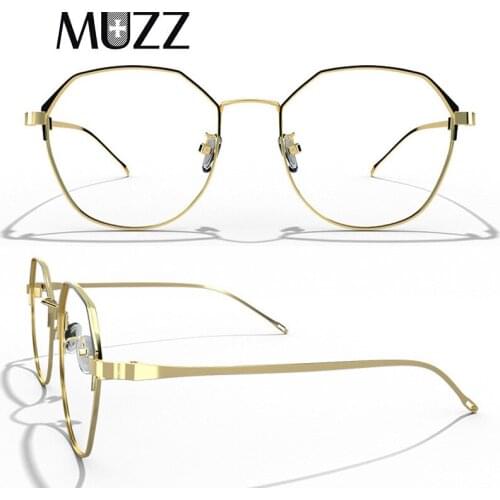 Pure Titanium Men Glasses Frame Lady Retro Big Face Myopia Optical Prescription Eyeglasses for Women 2021 New Trending Eyewear
