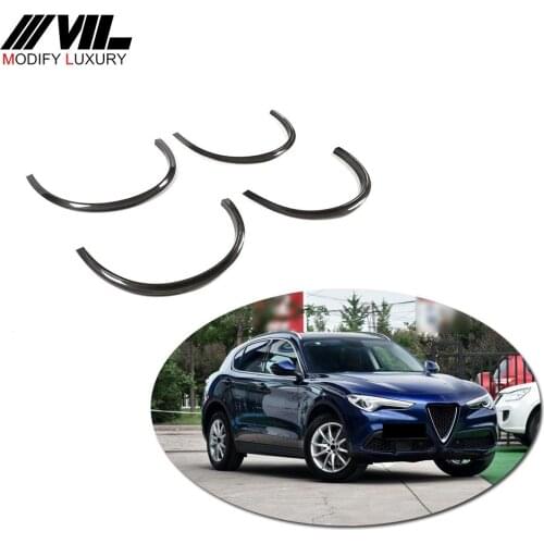 For Alfa Romeo Stelvio Carbon fiber Front Wheel Arch Fender Flares 2017-2018