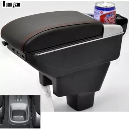 For Suzuki SX4 armrest box USB Charging heighten Double layer central Store content cup holder ashtray accessories
