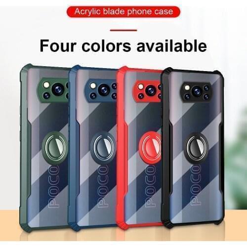 Transparent acrylic coque for xiaomi poco x3 pro nfc poko little x 3 pro x3pro case shockproof protective shell cover pocox3