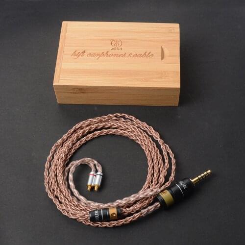 Hand Made DIY 4.4MM Balanced Plug Interface MMCX Updated Hifi Music Copper Silver Cable Cord for SE525 SE215 UE900 DT2 AK380 N5