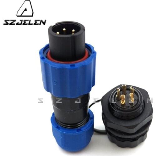 SD13TP-ZM , Waterproof & Dustproof Aviation 5 pin waterproof Power wire connectors, automotive cable 5 pin Plug socket,IP68