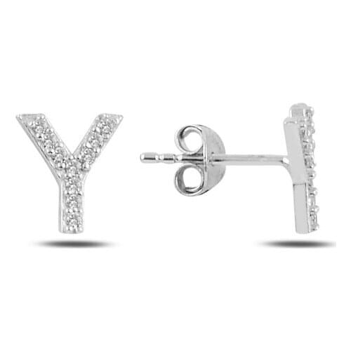 Silver 925 Set-Y-Letter Earrings