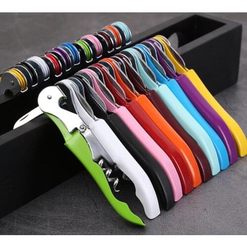 100pcs/lot Wine Corkscrew Opener Stainless Steel Bottle Opener Wine Corkscrew Tool Kitchen Bar Tool