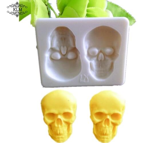 KLM skull cake silicone mold DIY cake decoration tools chocolate resin crafts cake decoration household kitchen baking tools