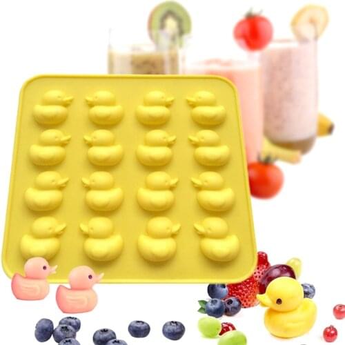 3D Silicone Cartoon Style Cute Little Duck Shape Chocolate Fondant Mold Cake Jelly Ice Cubes Baking Decorating Tools