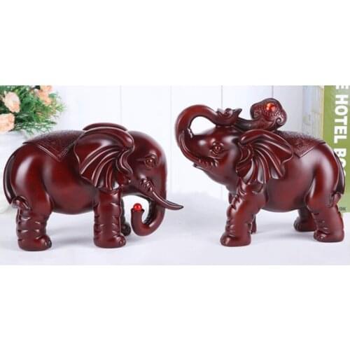 ELEPHANTS SET A PAIR OF FENG SHUI CRAFTS DECORATION LIVING ROOM TV CABINET HOME CREATIVE GIFTS SCULPTURE DECORATION STATUES HOME