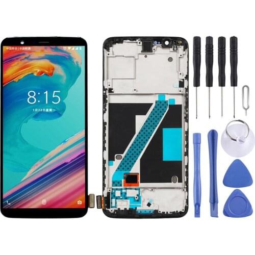 Replacement LCD Display with Frame for OnePlus 5T A5010 LCD Screen and Digitizer Full Assembly with Frame for OnePlus 5T A5010