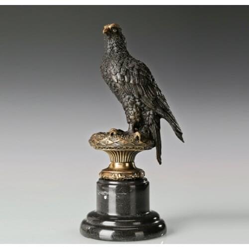 Arab Eagle Statue Sculpture Bronze Brass Hot Casting Animal Art Upscale Office Decor Birthday Gift