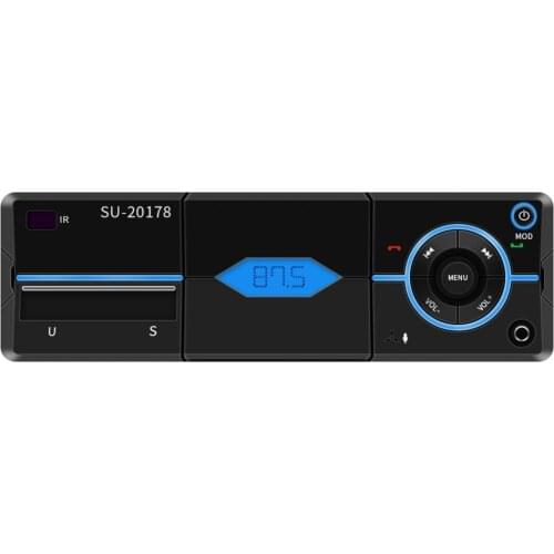 SU-20178 Car MP3 Player Usb Fast Charge Voice Control Bluetooth Hands-free Call Card Radio Player with Phone Holder for Vehicles