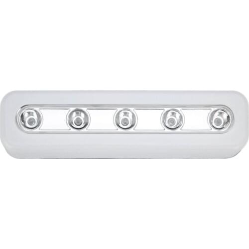 Super Bright Wireless Wall Light 5 LED Cabinet Closet Self-Stick Tap Light Home Night Emergency Touch Light Lamp Portable