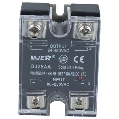 SSR25AA AC TO AC 25A solid state relay single phase ssr-25A SSR input 80-250VAC output 480VAC GJ25AA Single Phase SSR25AA