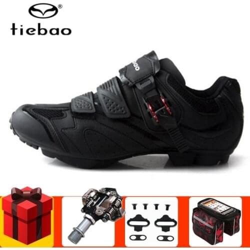 Tiebao MTB Cycling Shoes men sneakers women add SPD pedal set 2019 Bicycle Shoes Non-Slip Bike Racing Shoes Sapatos de ciclismo
