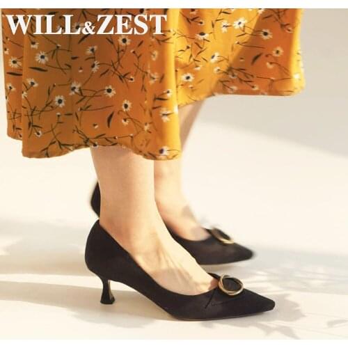 Will&Zest Denim Pumps Shoes For Womens Summer Footwear Black High Heels Sexy 2020 Heeled Sandals Designer Female Autumn Dress