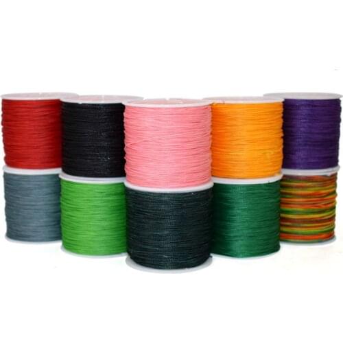0.45 0.5mm 0.6mm 0.7mm Waxed polyester Cord Thread String Rope Wire fit Beading Craft DIY Bracelet Necklaces Jewelry Findings