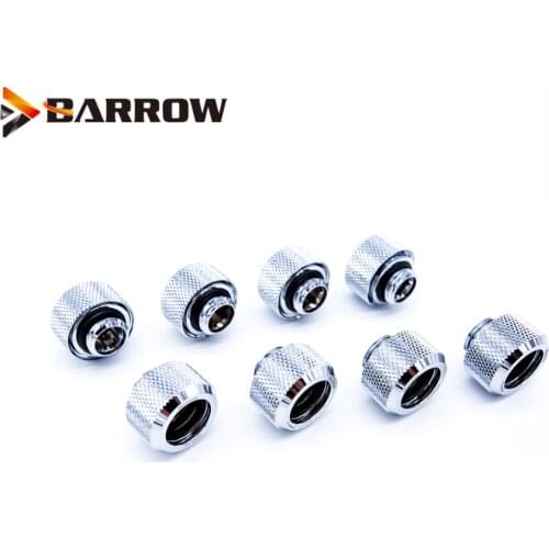 8pcs/lot OD12/14/16mm Hard Tube Fitting Water Cooling Metal Connector G1/4'' TFYKN-12/14/16 Hand Compression Brass Fitting