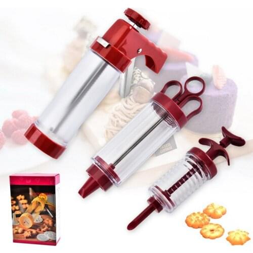 2 Styles Cake Cream Decorating Gun Set Nozzles Flower Piece Suit Pastry Cookie Syringe Muffin Dessert Extruder Kitchen Tools