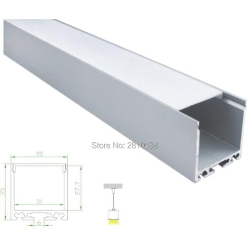 30 x 2M Sets/Lot U shape led aluminum profile housings and office lighting alu led profile for suspending lights