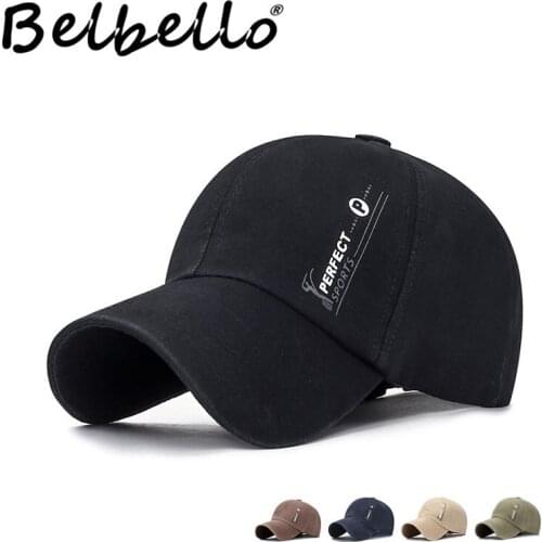 Belbello New style Retro Comfor washed baseball caps Leisure Old-fashioned Sun hats Spring Mens Business Edition Simple hats