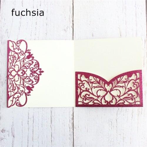 Glittery Vintage Wedding Invitation Bridal Shower Gift Greeting Cards Party Supplies