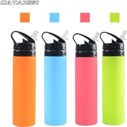 600ML Food Grade Silicone Collapsible Water Bottles Travel Folding Bottle Portable Kettle My Foldable Drink Bottle Water Bottle