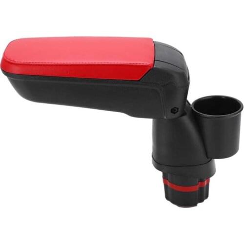 Car accessories center console Central Armrest Box with Cup Holder Red Replacement for Mercedes Smart Fortwo Forfour 453 15-19